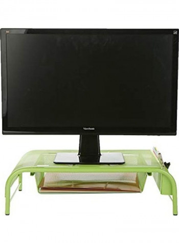 Metal Mesh Riser With Desk Organizer Green