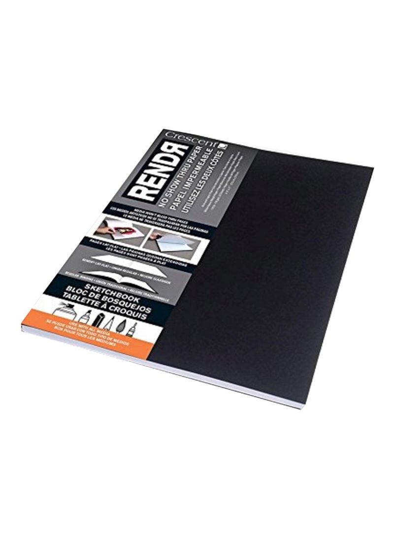 Lay-Flat Soft Cover Sketchbook Black/Grey/White