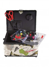 Vintage Sewing Basket Kit Black/White/Green reviews Vintage Sewing Basket Kit Black/White/Green