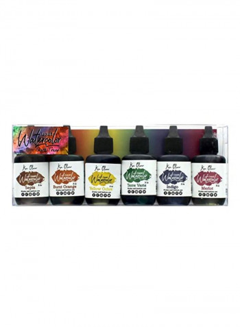 6-Piece Liquid Watercolour Set Multicolour