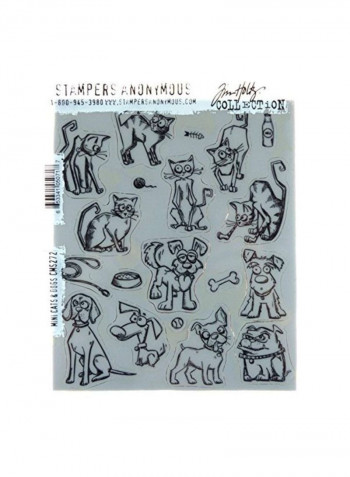 Cling Mount Stamps Black/Grey