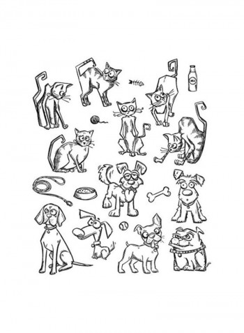 Cling Mount Stamps Black/Grey
