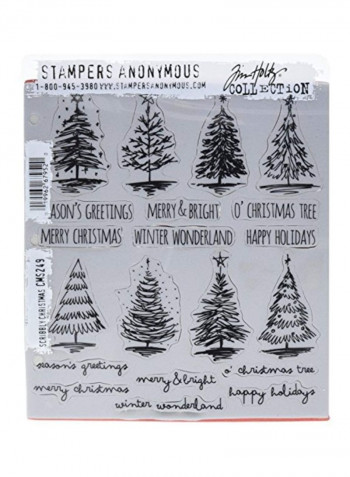 Tim Holtz Cling Rubber Stamp Set Grey/Black