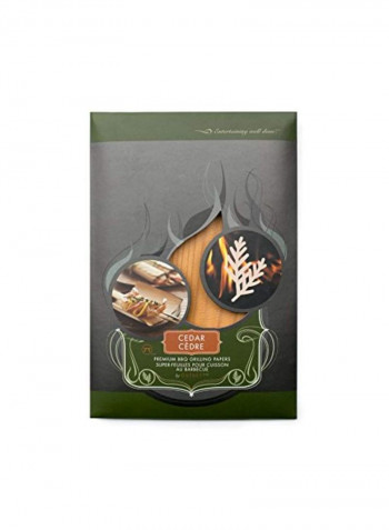 6-Piece Grilling Paper Beige 7 x 4 x 0.2inch