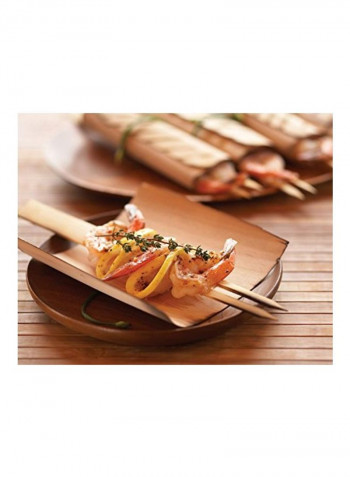 6-Piece Grilling Paper Beige 7 x 4 x 0.2inch