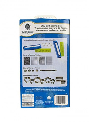 Clay Embossing Set White/Black