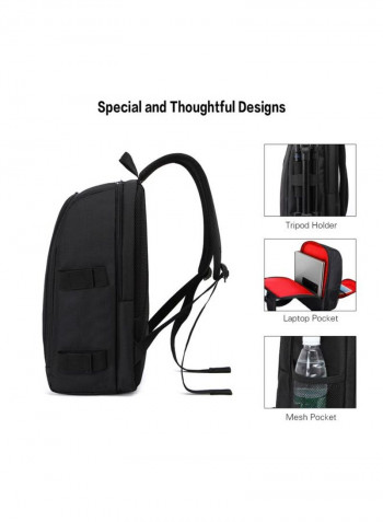 Waterproof Camera Backpack Red