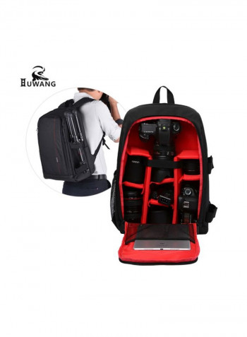 Waterproof Camera Backpack Red