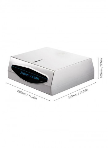 Wall-Mounted Tissue Dispenser Silver 10.1x10.24x3.94inch