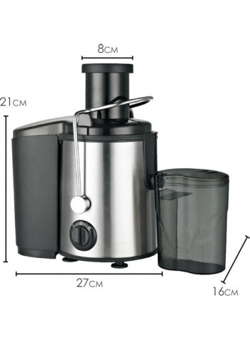800W Juicer Machines Extractor Centrifugal Black 20.00 x 28.50 x 2.8cm