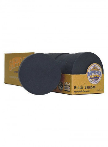 Pack Of 12 Black Bamboo Activated Charcoal Glyceryne Cream Soap Black 12 x 100g