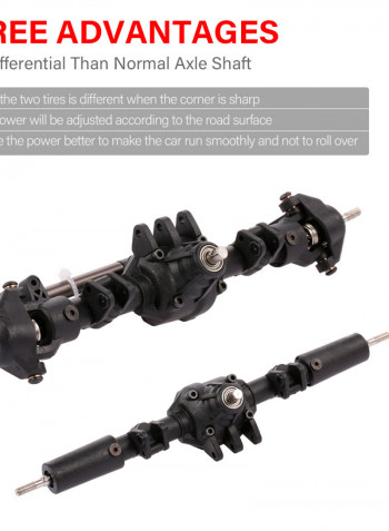 Front And Rear Axle Shaft Transmission Bridge With Differential For 1/10 Axial SCX10 RC4WD D90 RC Crawler 25 X 5 X 15cm