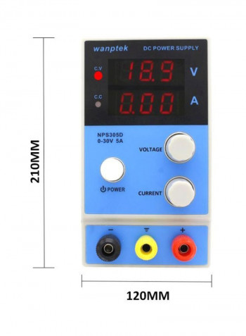Digital Display DC Power Supply 210x120millimeter Blue/Black