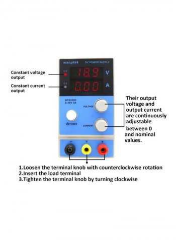 Digital Display DC Power Supply 210x120millimeter Blue/Black