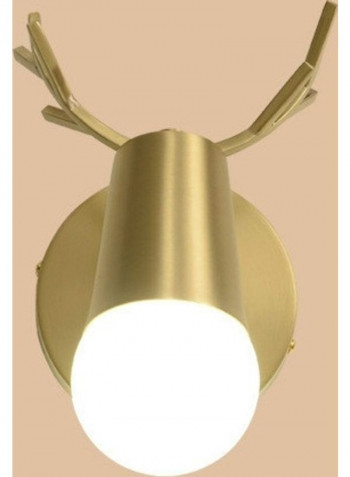 Single Head Antler Wall Lamp White