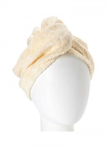2-Piece Natural Spa Bath Wrap And Hair Drying Turban Crème