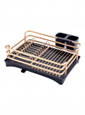 Aluminum Alloy Dish Rack with Drainage Outlet Storage Rack for Dishes Kitchen Rack Kitchen Sink Drying Shelf Bowl Holder Tool Holder Storage Box Drain Rack with Chopsticks Holder Black Gold Black & Gold 43*15*33cm reviews Aluminum Alloy Dish Rack with Drainage Outlet Storage Rack for Dishes Kitchen Rack Kitchen Sink Drying Shelf Bowl Holder Tool Holder Storage Box Drain Rack with Chopsticks Holder Black Gold Black & Gold 43*15*33cm
