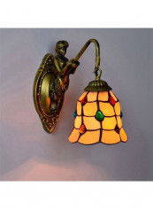 Stained Glass Living Room Wall Lamp Multicolour 27 x 12 x 24centimeter