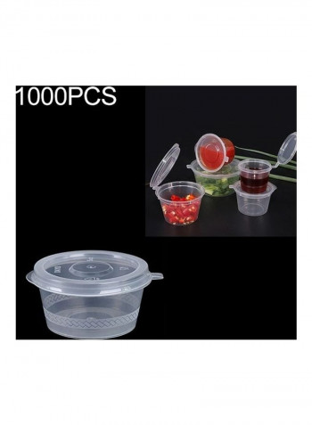 1000 Pcs Thick Disposable Takeout Seasoning Box With Lid Clear 71 x 38 x 40cm