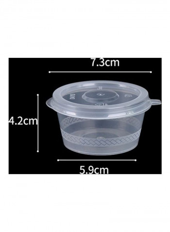 1000 Pcs Thick Disposable Takeout Seasoning Box With Lid Clear 71 x 38 x 40cm