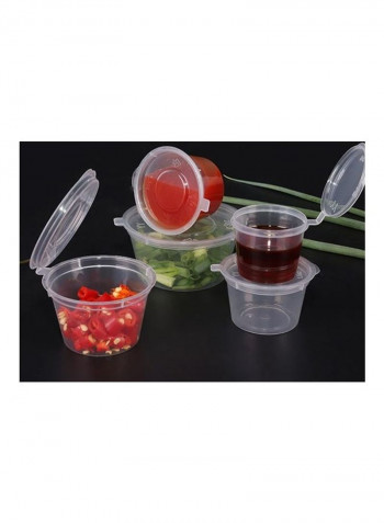 1000 Pcs Thick Disposable Takeout Seasoning Box With Lid Clear 71 x 38 x 40cm
