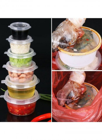 1000 Pcs Thick Disposable Takeout Seasoning Box With Lid Clear 71 x 38 x 40cm