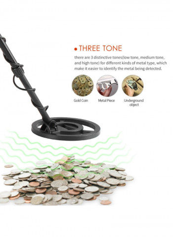 Lightweight Metal Detector Black