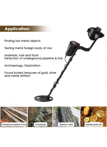 Lightweight Metal Detector Black