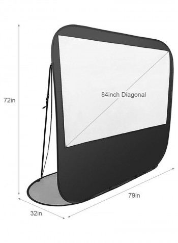Portable Pop Up Instant Projection Screen with Carry Bag