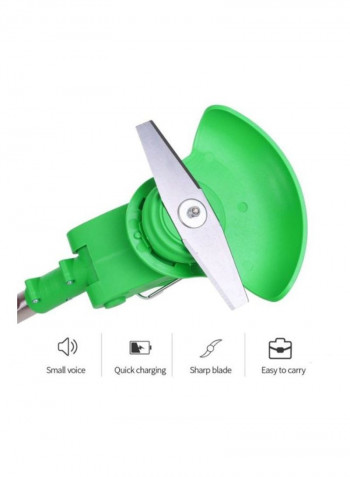 Electric Irrigation Lawn Mower With Rechargeable Lithium Battery Green/Silver/Black 90centimeter