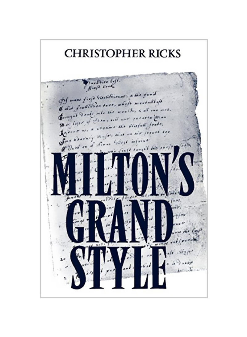 Milton's Grand Style Hardcover