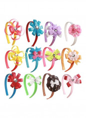 12-Piece Unique Hair Bow And Headband Set