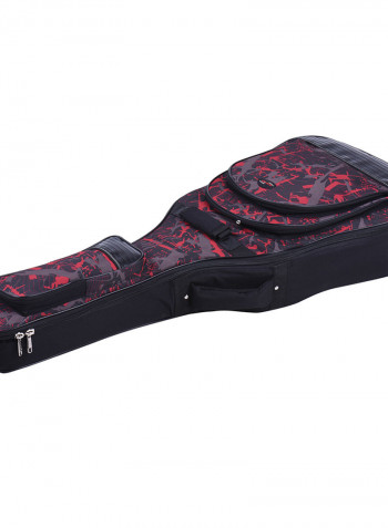 Red Guitar Bagpack With Pockets