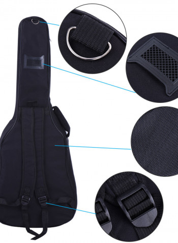 Red Guitar Bagpack With Pockets