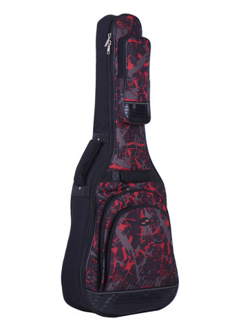 Red Guitar Bagpack With Pockets
