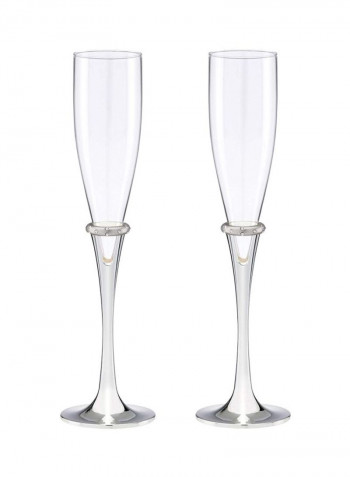 2-Piece Glass Set Clear 1x1x1inch