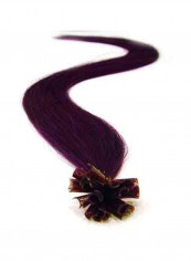 25 Strands Straight Pre Bonded Hair Extension Purple 22inch