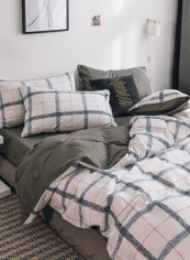 4-Pieces Double Size Comfortable Printed Bedding Set Cotton Multicolour 150x200cm