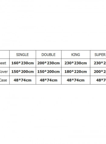4-Pieces Super King Size Comfortable Printed Bedding Set Cotton Multicolour 200x230cm