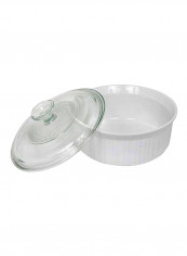 Casserole Dish With Glass Lid White/Clear 9x5x9inch
