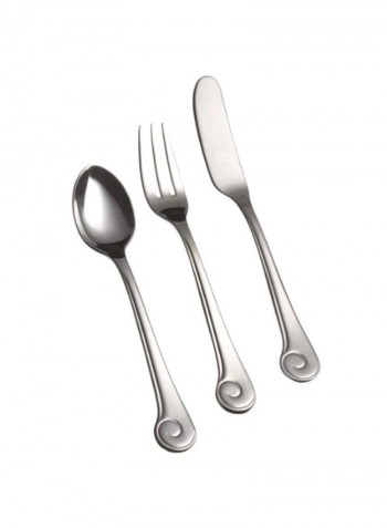 12-Piece Stainless Steel Cutlery Set Silver
