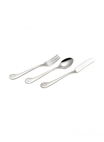 12-Piece Stainless Steel Cutlery Set Silver