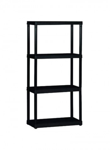 4-Resin Shelf Black 24x12x48inch