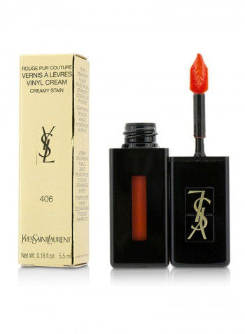 Rouge Pur Couture Vernis A Levres Vinyl Lip Cream 406 Orange Electro