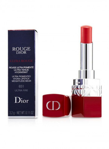 Rouge Dior Ultra Rouge Matte Lipstick 651 Ultra Fire