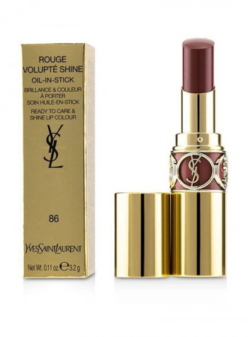 Rouge Volupte Shine Lipstick 86 Mauve Cuir