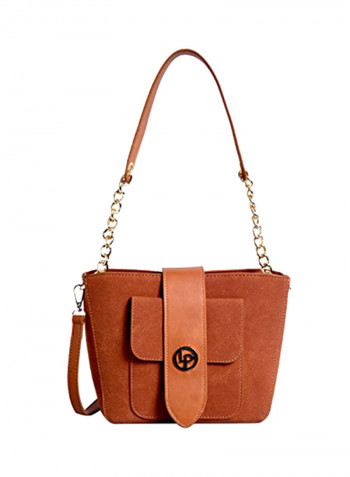 Polyester Blend Handbag LWHB02146TAN Orange
