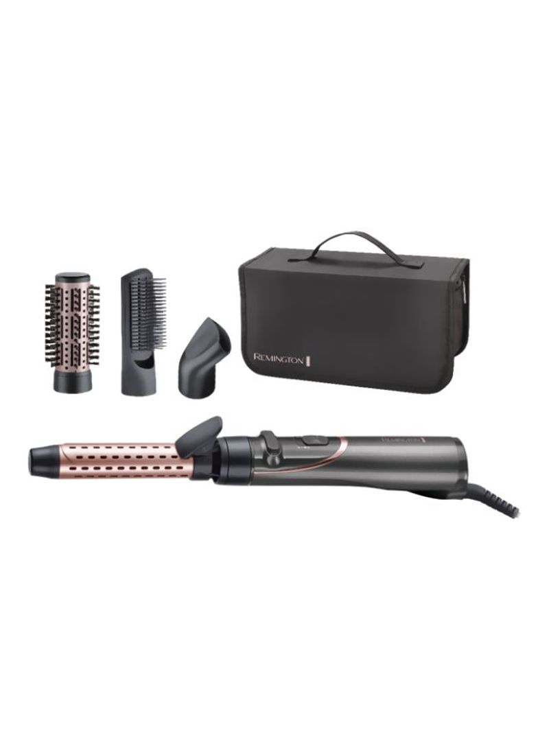 Curl And Straight Air Styler Set Black/Pink 29x20x15centimeter