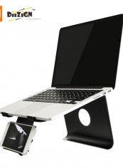 Laptop Phone Holder Stand 40.00x25.00x30.00cm Black