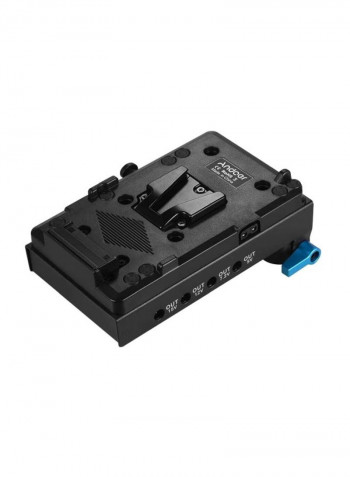 V Mount Battery Plate Adapter 14.6x8.4x3.3cm Black/Blue/Silver